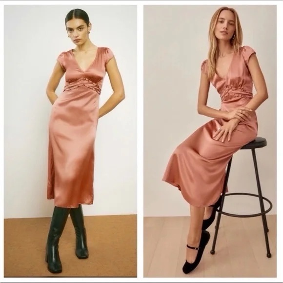 Reformation Dresses & Skirts - NWT- Reformation Silk Kaye Dress in Praline